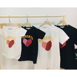 Áo gia đình Familylove -đồ gia đình trái tim Romantic chất thun cotton 100% 4 chiều co giãn loại 1