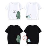 Áo gia đình Familylove - Mẫu Áo gia đình Khủng Long Dinosaure kéo đuôi cute chất Cotton 100% 4 màu Hồng Xanh Trắng Đen