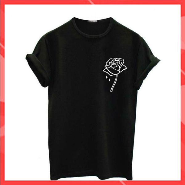 Áo thun phông nam nữ form rộng Familylove - Mẫu áo Logo Hoa Hồng Rose Unisex  chất Cotton 100% cao cấp