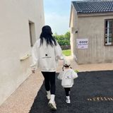 Áo Gia Đình Thu Đông Familylove -Mẫu Gia Đình Thu Đông Sweater Họa Tiết Chữ M Xinh Xắn Chất Liệu Nỉ Da Cá Cao Cấp