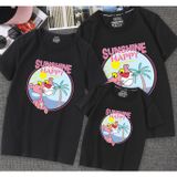 Áo Gia Đình Familylove - Mẫu Đồng Phục Gia Đình Họa Tiết Chú Báo Hồng Sunshine Happy Chất Liệu Cotton 100% Co Giãn