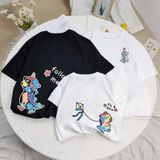 Áo gia đình Familylove - đồ gia đình họa tiết khủng long FLY E KITE đáng yêu chất liệu cotton 100% cao cấp