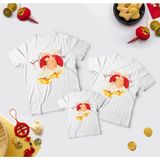 Áo Gia Đình Familylove - Đồ Gia Đình Tết In Hình Chú Mèo Thỏi Vàng Xinh Xắn Chất Liệu Cotton 100% Co Giãn Cao Cấp