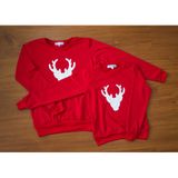 Áo Hoodie Gia Đình Familylove - Áo Hoodie Hình sưng Hưu mặc Noel Thương Chất Liệu Nỉ Da Cá Cao Cấp