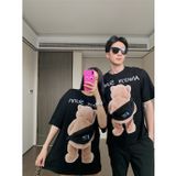 Áo thun tay lỡ nam nữ - áo phông nam nữ unisex form rộng mẫu Gấu Always Sunny Hot chất 100% cotton mềm mịn thấm hút