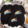 Áo gia đình Familylove - đồ gia đình họa tiết cầu vồng xinh xắn BEAUTIFUL chất liệu cotton 100% co giãn cao cấp