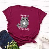 Áo thun phông nam nữ form rộng Familylove - Mẫu áo Unisex I'm not fat I'm just fluffy chất Cotton 100% cao cấp