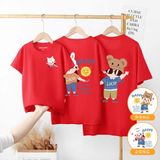 Áo gia đình Familylove - đồ gia đình chibi Happy, Lucky chất liệu cotton 100% co giãn cao cấp