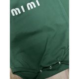 Áo gia đình Familylove - đồ gia đình phom rộng Mimi xanh rêu chất liệu 100% cotton bốn chiều form rộng