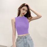 Áo Croptop thun nữ form ba lỗ ôm người body  Cotton 100% - Thương hiệu HappyFamily chính hãng  Họa tiết trơn 5 MÀU