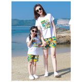 Đồng phục đi biển Familylove - Bộ Quần Áo đồng phục gia đình đi biển mẫu Shark Sound Level Sure Out
