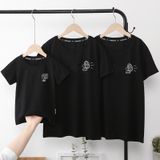 Áo Gia Đình Familylove - Mẫu Đồng Phục Gia Đình In Góc Họa Tiết Quạt Gió Và Cô Bé Đáng Yêu Chất Liệu Cotton 100% Co Giãn