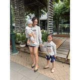 Áo Hoodie Gia đình Familylove - Áo Gia Đình Thu Đông Chú Gấu HOWLER Đáng Yêu Chất Nỉ Da Cá Cotton 100%