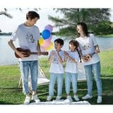 Áo gia đình Familylove - Mẫu Đồng phục gia đình Gấu đi dã ngoạidễ thương chất liệu cotton 100% cao cấp