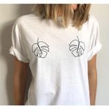 Áo thun phông nam nữ form rộng Familylove - Mẫu áo Unisex 2 chiếc lá trên Ngực chất Cotton 100% cao cấp