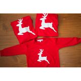 Áo Hoodie Gia Đình Familylove - Áo Hoodie Chú Tuần Lộc Trắng Chất Liệu Nỉ Da Cá Cao Cấp