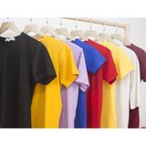 Áo thun trơn nam nữ Familylove - Áo phông Basic Tee nhiều màu chất liệu cotton 100% mềm mịn thoáng mát