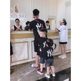 Áo gia đình Familylove - đồ gia đình logo NY hai mặt chất liệu cotton 100% co giãn