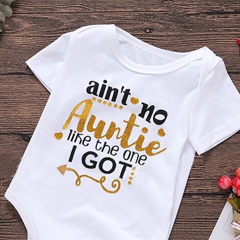 Bodysuite cho bé, áo liền quần trẻ sơ sinh  Mẫu ain't no Auntie  Hàng thương hiệu - Cotton 100% - Mát, An toàn cho bé