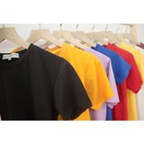 Áo thun trơn nam nữ Familylove - Áo phông Basic Tee nhiều màu chất liệu cotton 100% mềm mịn thoáng mát