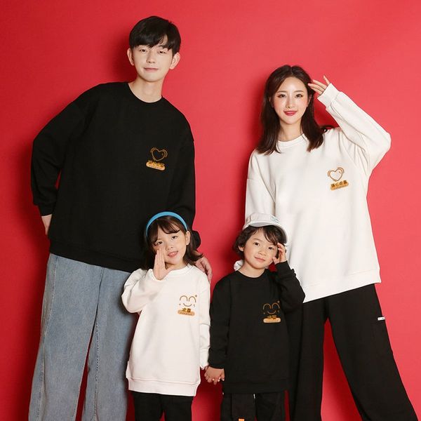 Áo sweater gia đình Familylove - Áo Sweater họa tiết trái tim xinh xắn chất liệu nỉ da cá cao cấp