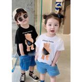 Áo gia đình Familylove - Đồ gia đình Mẫu Gấu Always Sunny Chất Cotton 100% Co giãn 4 chiều mát