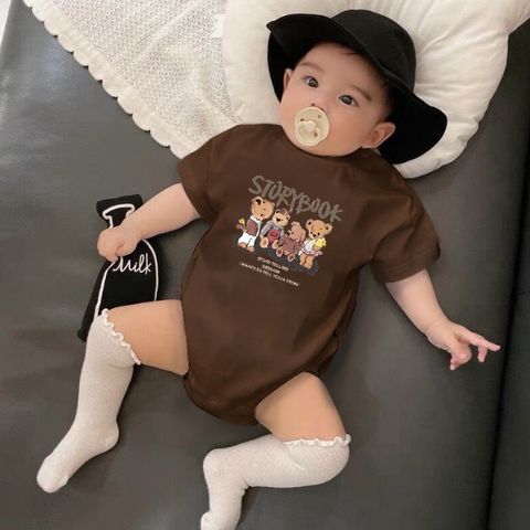 Áo gia đình Familylove - Set Đồ gia đình họa tiết Hoạt hình Story Book chất liệu cotton 100% cao cấp, Màu Nâu mới