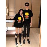 Bộ quần áo gia đình Familylove - set bộ quần áo gia đình họa tiết gấu đội mũ đáng yêu chất liệu cotton 100% co giãn