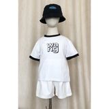 Áo phông Cotton bé trai, áo thun cute phối viền đen Size từ 9-40kg. Chuẩn shop - Tem hiệu Thun cotton 100% Siêu mát