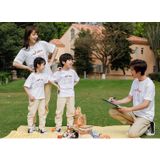 Áo gia đình Familylove - Set áo gia đình in họa tiết đáng yêu Happiness chất liệu cotton 100% cao cấp