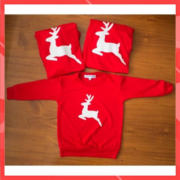 Áo Hoodie Gia Đình Familylove - Áo Hoodie Chú Tuần Lộc Trắng Chất Liệu Nỉ Da Cá Cao Cấp
