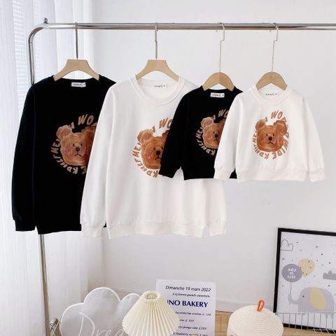 Áo sweater gia đình Familylove - Áo Sweater ấm áp họa tiết gấu xinh xắn chất liệu nỉ da cá cao cấp
