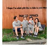 Áo gia đình cổ trụ Familylove -  áo đầm polo có cổ phối dây kéo Logo Our đơn giản chất nỉ da cá cotton loại 1