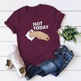 Áo thun phông nam nữ form rộng Familylove - Mẫu áo Unisex Chú Chó đang Ngủ NOT TODAY Cotton 100% cao cấp