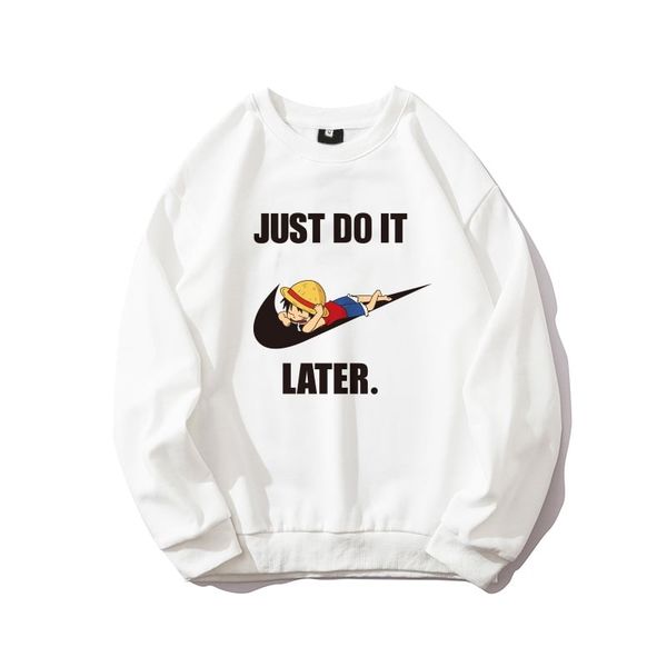 Áo hoodie nỉ cho nam form rộng Familylove – Áo mùa đông nam nữ One Piece Thông điệp Just do it Later