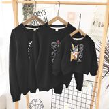 Áo Sweater Gia Đình Familylove - Mẫu Áo Sweater Family Họa Tiết Nhạc Kịch Cổ Điển Opera Chất Nỉ Da Cá Cotton 100%