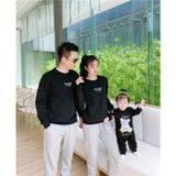 Áo Sweater Gia đình Familylove- Mẫu Áo Gia đình Sweater Graphic Gấu Đáng Yêu Smile Summer Time Chất Nỉ Da Cá Cotton 100%