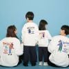 Áo sweater gia đình Familylove - Áo Sweater họa tiết Chibi Family Smile Lucky and Happy chất liệu nỉ da cá cao cấp