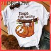 Áo thun phông nam nữ form rộng Familylove - Mẫu áo Unisex  Chú Lười Nope Not Today chất Cotton 100% cao cấp