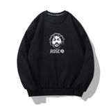 Áo Sweater Nỉ Cho Nam Happyfamily Form Rộng Familylove – Set Hình Người Chữ Rose Cool Ngầu 3 Màu Trắng Đen Xám