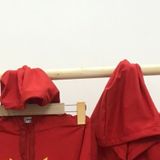 Áo Hoodie Có Mũ Gia Đình Familylove - Áo Hoodie Có Mũ Trái Tim Love Nền Caro Dễ Thương Chất Liệu Nỉ Da Cá Cao Cấp