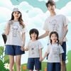 Đồ gia đình Familylove - Áo gia đình 3, 4 người hoạt tiết chibi Dad Mom Boy Girl dễ thương, cotton 100 co giãn 4 chiều