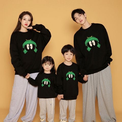 Áo sweater gia đình Familylove - Áo Sweater họa tiết nhân vật hoạt hình  chất liệu nỉ da cá cao cấp