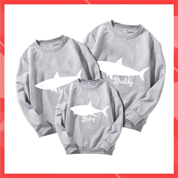 Áo Hoodie Gia Đình Familylove - Áo Hoodie Baby Shark Dễ Thương Chất Liệu Nỉ Da Cá Cao Cấp