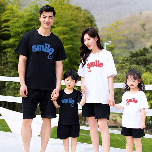 Áo gia đình Familylove - đồ gia đình họa tiết Family Chibi Smile đáng yêu chất liệu cotton 100% cao cấp
