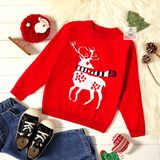 Áo dài tay cho bé Familylove - Áo Sweater bé trai bé gái In hình chú tuần lộc noel Chất Cotton 100% Cao Cấp
