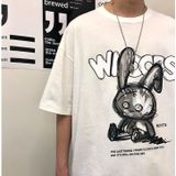 Áo thun phông nam form rộng Familylove - Mẫu áo thun nam tay lỡ Chú Thỏ WIOORS chất Cotton 100% cao cấp