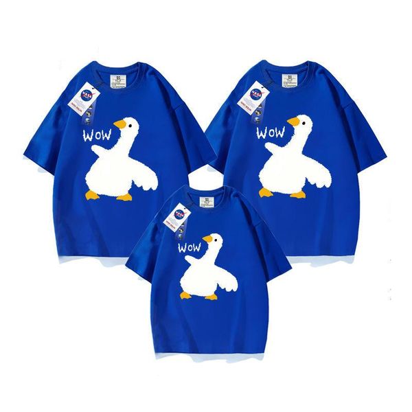 Áo gia đình Familylove - Set áo gia đình in họa tiết chú ngỗng đáng yêu WOW chất liệu cotton 100% cao cấp