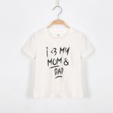 Áo gia đình Familylove - đồ gia đình I <3 MY MOM AND DAD cotton 4 chiều