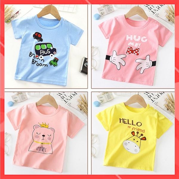 Áo thun trẻ em Familylove - Áo phông cho bé họa tiết hoạt hình dễ thương chất liệu cotton 100% co giãn mát mềm mịn